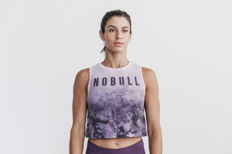 Nobull Muscle Dip-Dye Muskelshirt Damen Lila | KDSOVB497