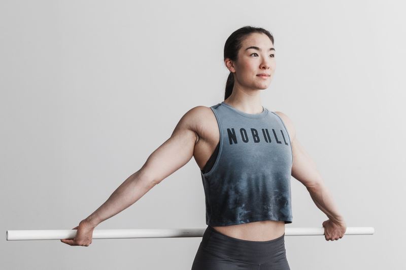 Nobull Muscle Dip-Dye Muskelshirt Damen Grau | ZYKFRN580