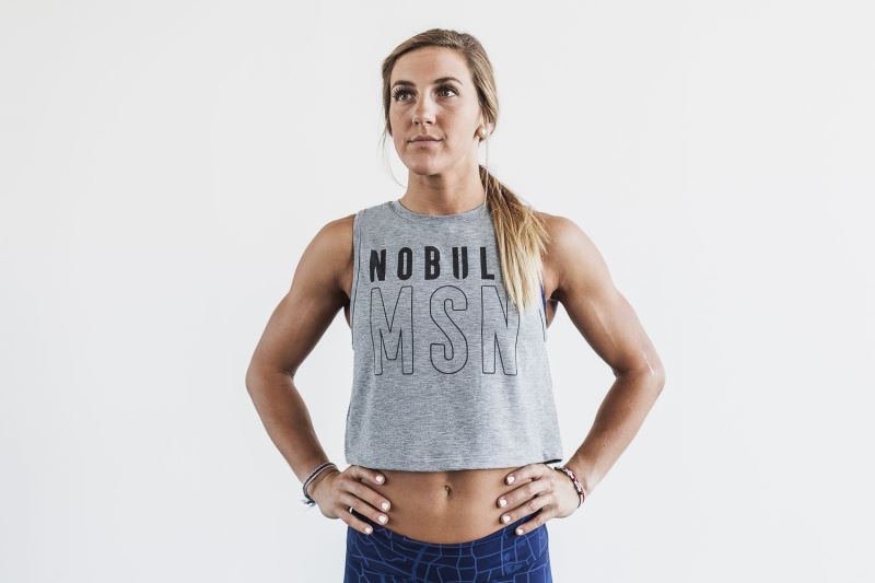 Nobull Muscle Madison Muskelshirt Damen Grau | AQREFL369