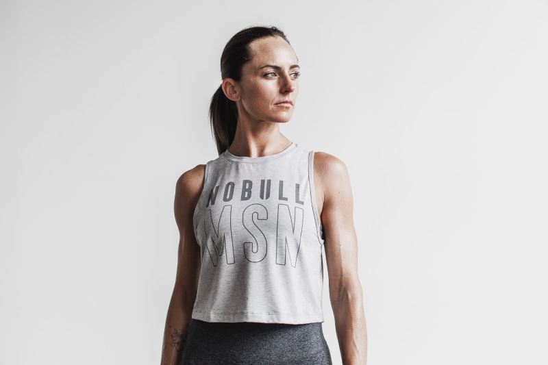 Nobull Muscle Madison Muskelshirt Damen Grau | KMLHRN850