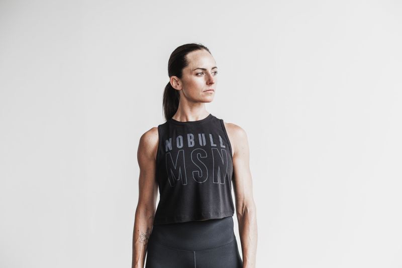 Nobull Muscle Madison Muskelshirt Damen Schwarz | RHWNKZ563