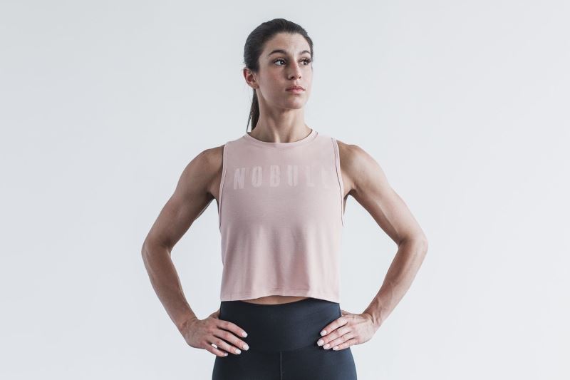 Nobull Muscle Seasonal Colors Muskelshirt Damen Rosa | XQGFZI287