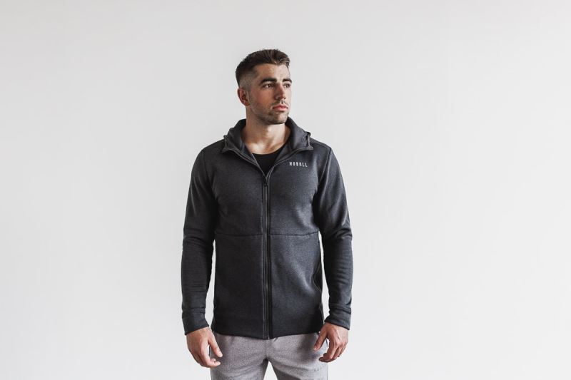 Nobull Performance Zip-Up Hoodie Herren Tiefesgrau | JCFSYK926