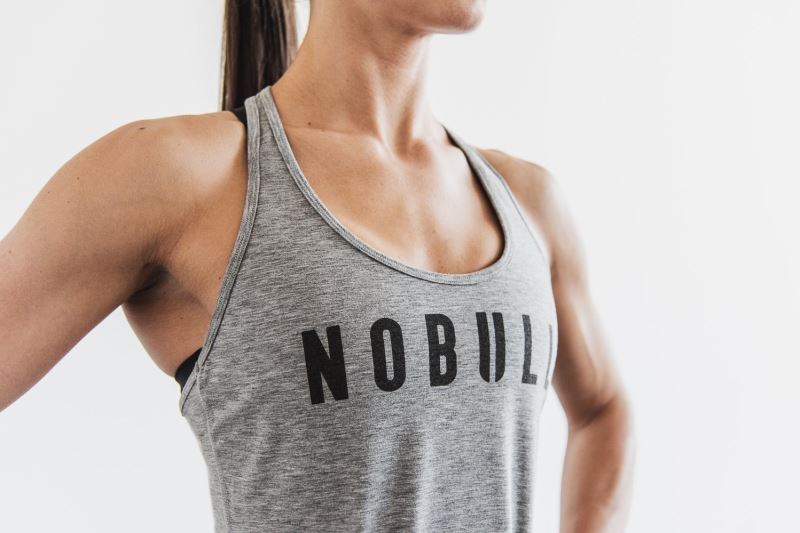 Nobull Racerback Klassische Colors Muskelshirt Damen Grau | APWNLE431