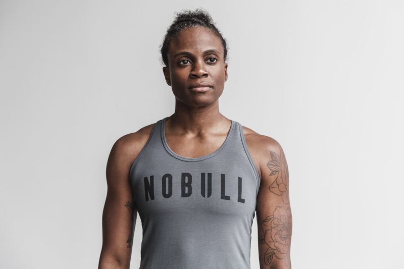 Nobull Racerback Klassische Colors Muskelshirt Damen Dunkelgrau | LAUEHS209