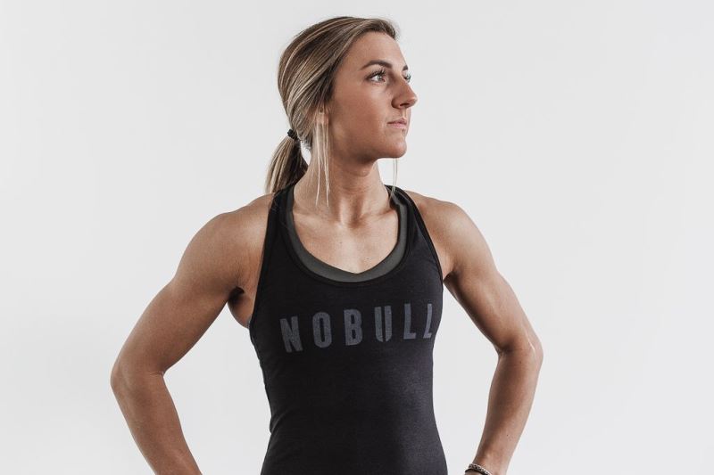 Nobull Racerback Klassische Colors Muskelshirt Damen Schwarz | RNFWDB609