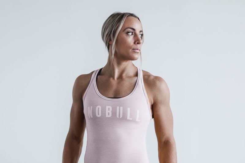 Nobull Racerback Seasonal Colors Muskelshirt Damen Rosa | NCSDJF308