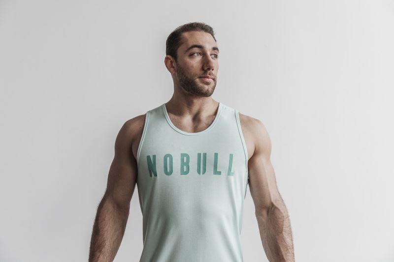 Nobull Seasonal Colors Muskelshirt Herren Mintfarben | BNXMOS086