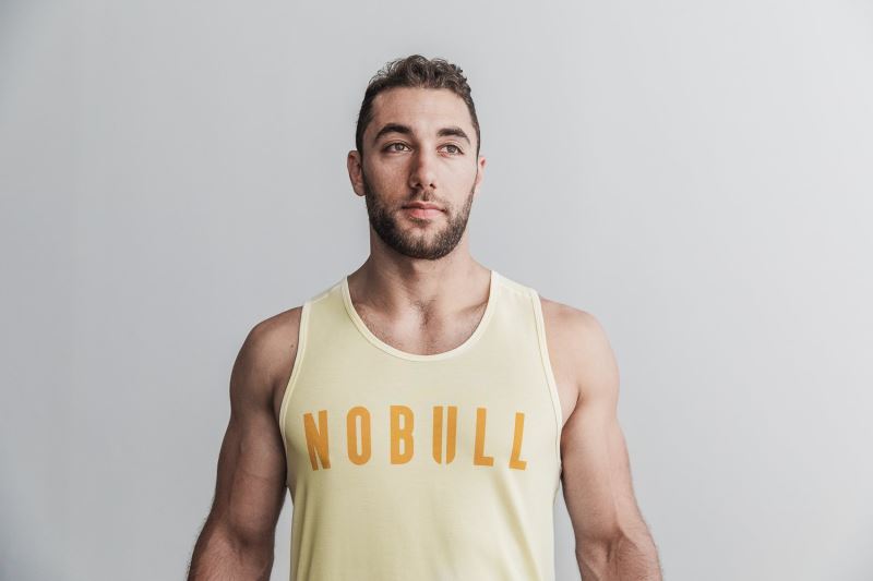 Nobull Seasonal Colors Muskelshirt Herren Gelb | LOPBZA690