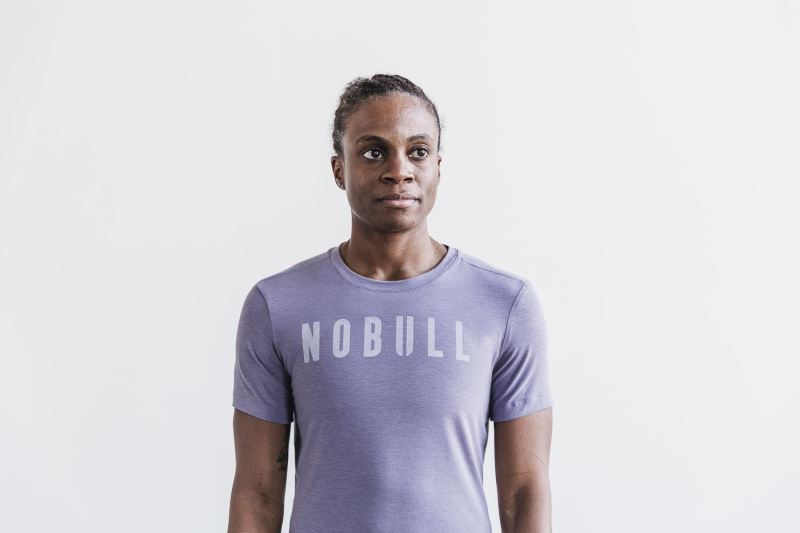 Nobull Slim Fit T-shirts Damen Lavendel | BLDENQ417