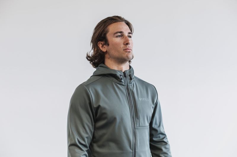 Nobull Softshell Jacke Herren Olivgrün | PYAXFD356