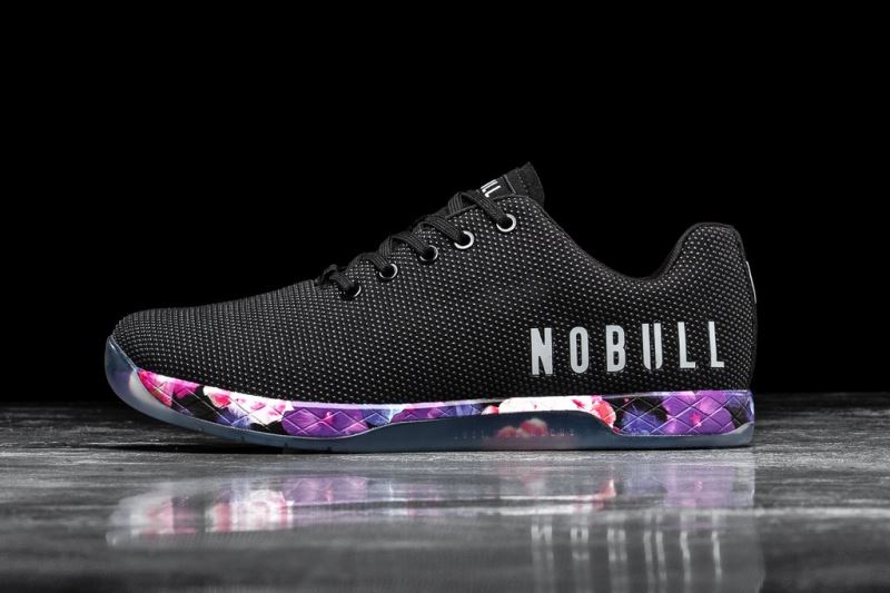 Nobull Space Floral Sportschuhe Damen Schwarz | WMOHIP406