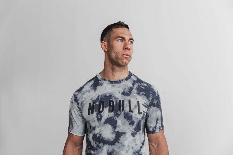 Nobull Tie-Dye T-shirts Herren Blau | MIPUAZ068