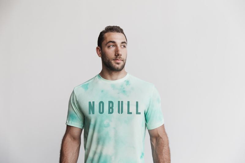 Nobull Tie-Dye T-shirts Herren Türkis | AVUMIW243