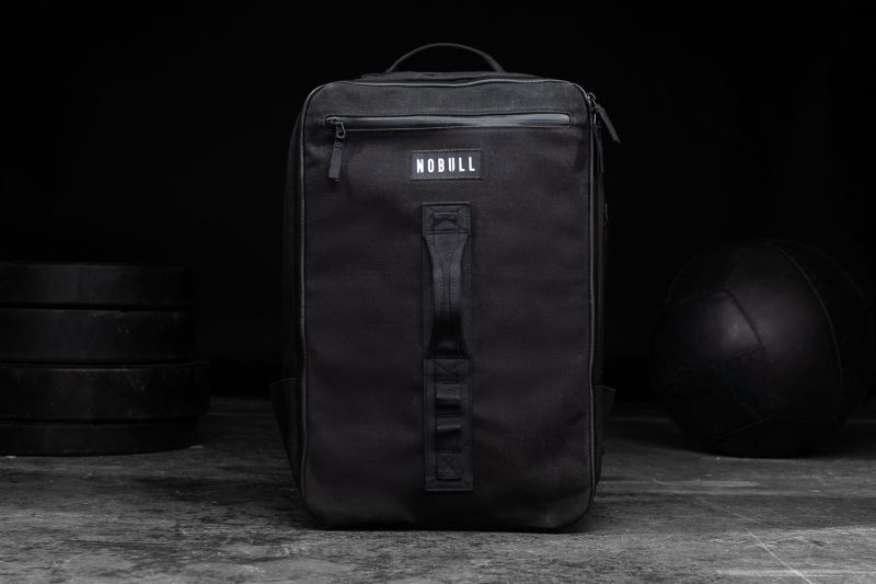 Nobull Waxed Canvas Backpack Tasche Herren Schwarz | LFBEWN304