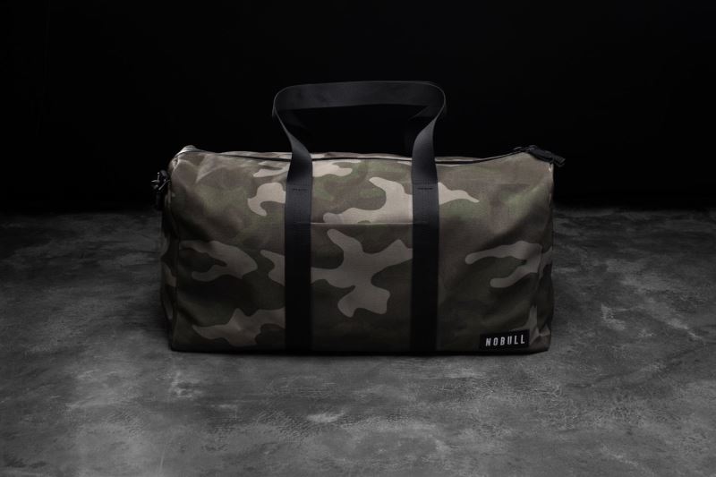 Nobull Waxed Canvas Duffle Tasche Damen Camouflage | SLHDER014