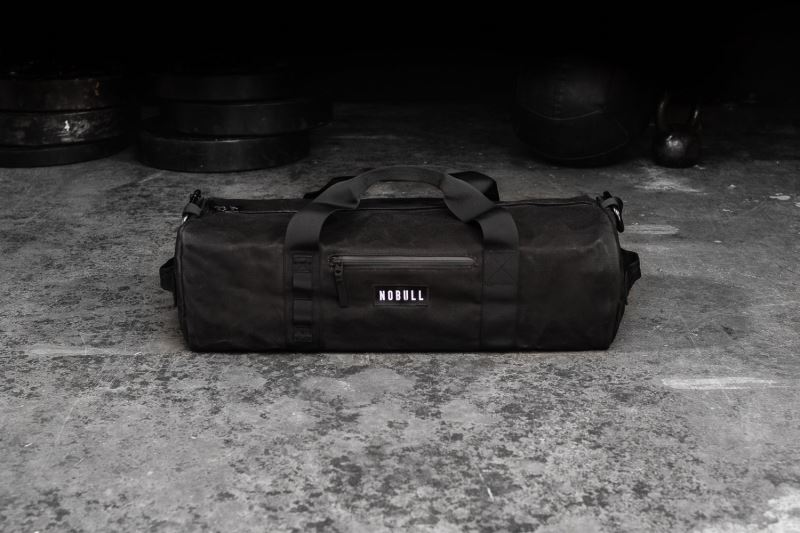 Nobull Waxed Canvas Traditional Duffle Tasche Herren Schwarz | GELXAB280